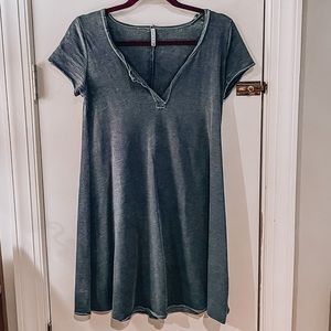 V Neck T Shirt Dress